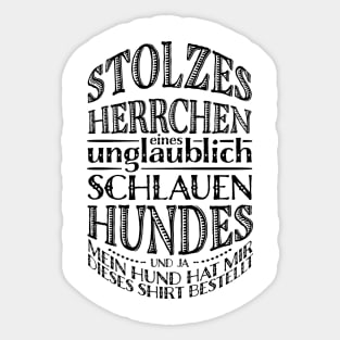 Stolzes Herrchen Sticker